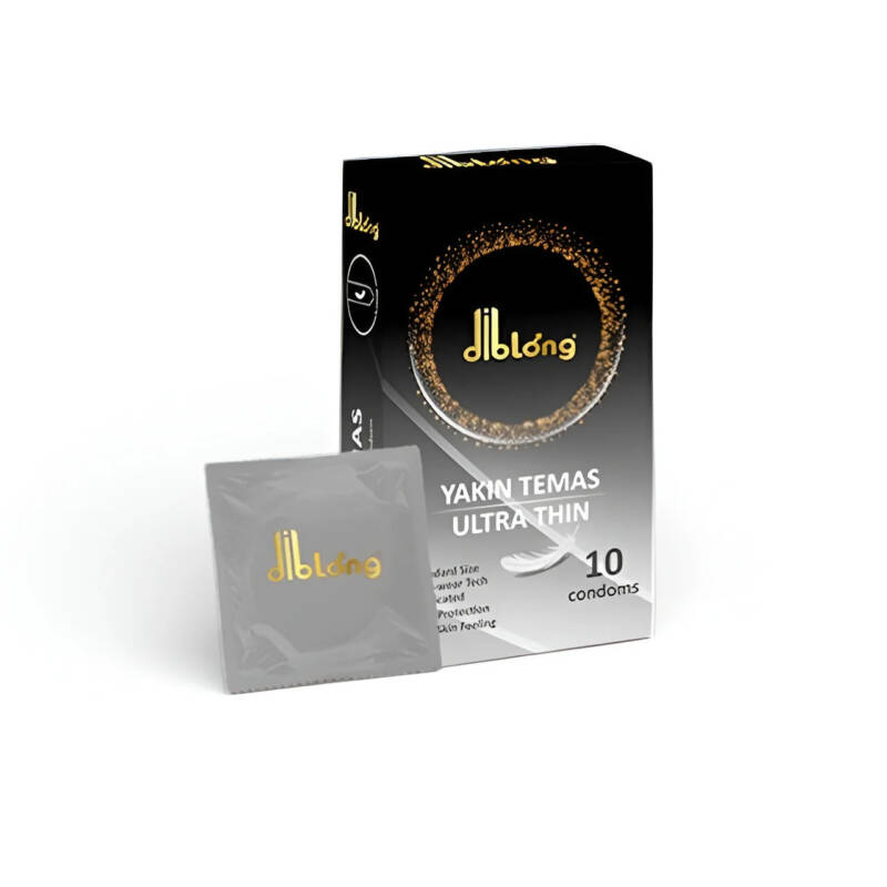 Prezervative ultra subțiri DIBLONG Ultra Thin, lubrifiate, din latex, 52 ± 2 mm, 10 buc – Default Title