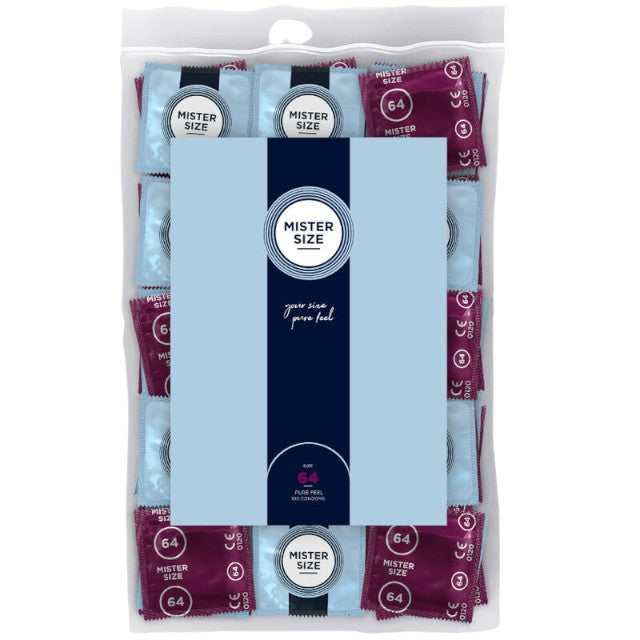 Prezervative ultra-subțiri MISTER SIZE, mărime 64 mm, 100 de bucăți