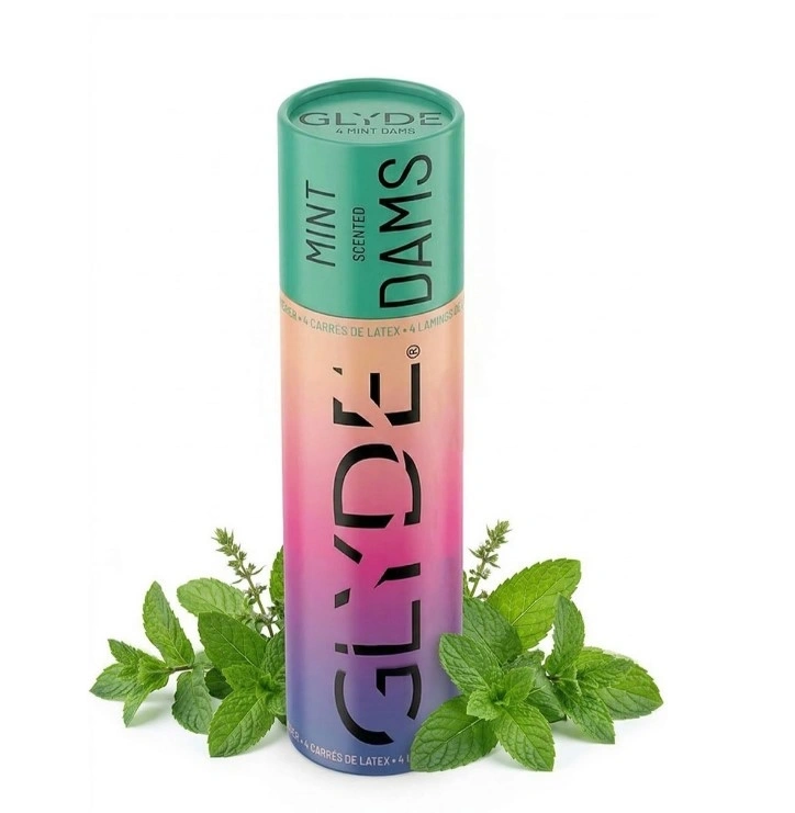 Protectie pentru Sex Oral Glyde Dams, Aroma Menta, 4 buc