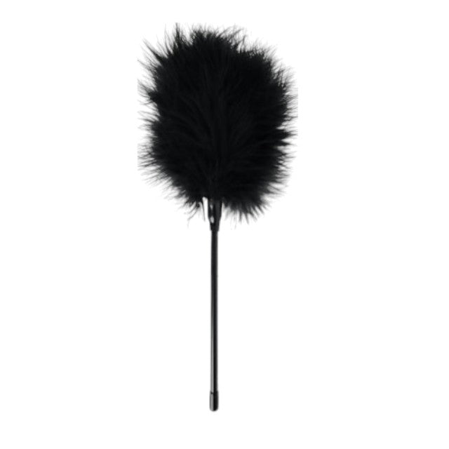 Puf de gadilat Bound to Please – Feather, ideal pentru jocuri senzoriale, negru