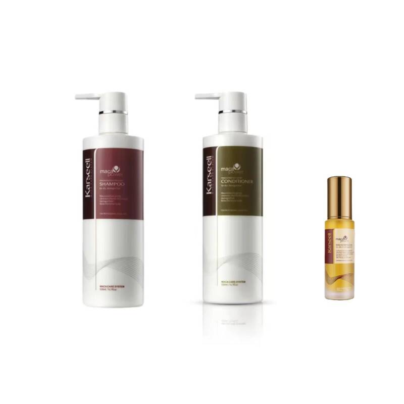 Sampon, Balsam si Ulei de par Karseell cu esenta de maca, excelent pentru ingrijirea parului, pentru toate tipurile de par, 500ML, CEZI
