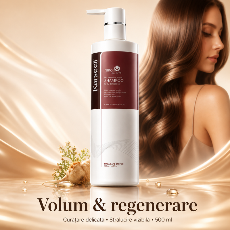 Sampon Karseell Maca 500ml – Curatare și Regenerare Profesionala pentru Toate Tipurile de Par