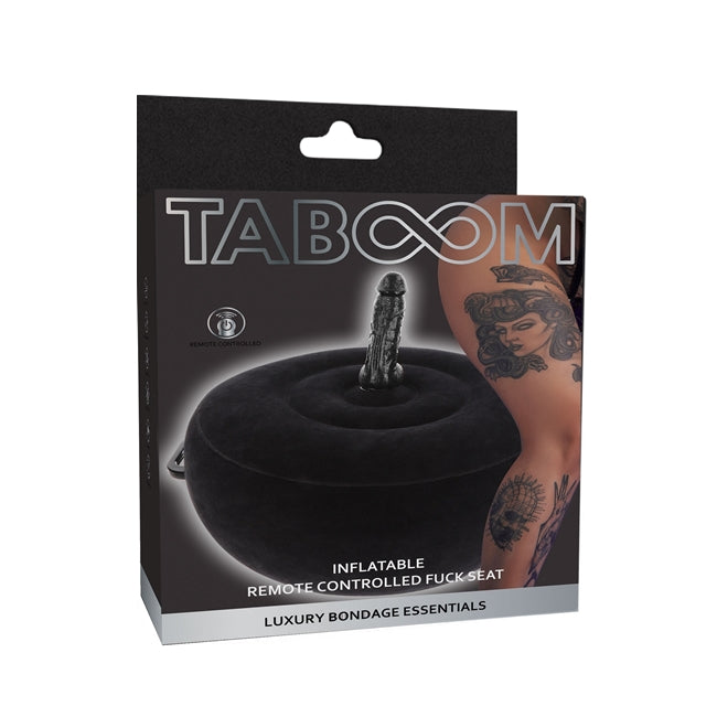 Scaun Gonflabil Taboom – Bondage Essentials, pentru jocuri BDSM, control prin telecomanda, negru