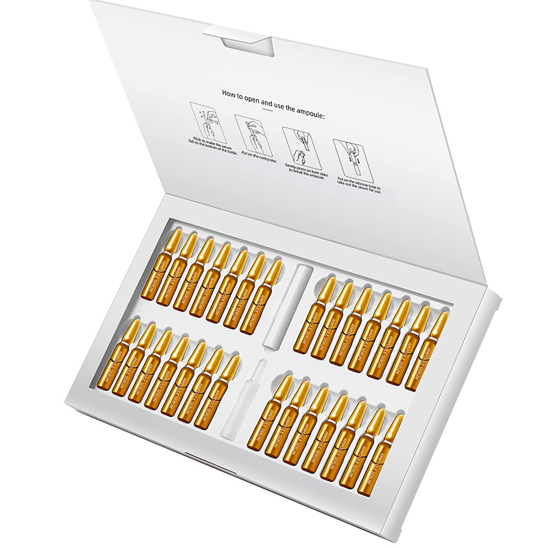Ser Facial cu Vitamina C & Antioxidanți – Efect de Fermitate, Luminozitate și Reparare Profundă, Reducere Riduri, 28 fiole × 2 ml
