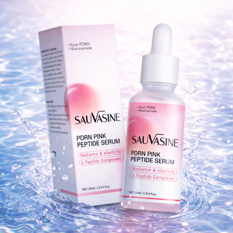 Ser Facial PDRN Somon & Complex 5 Peptide – Efect Glass Glow, Colagen Booster, Regenerare Avansată, Ten Neted & Luminos, 30 ml