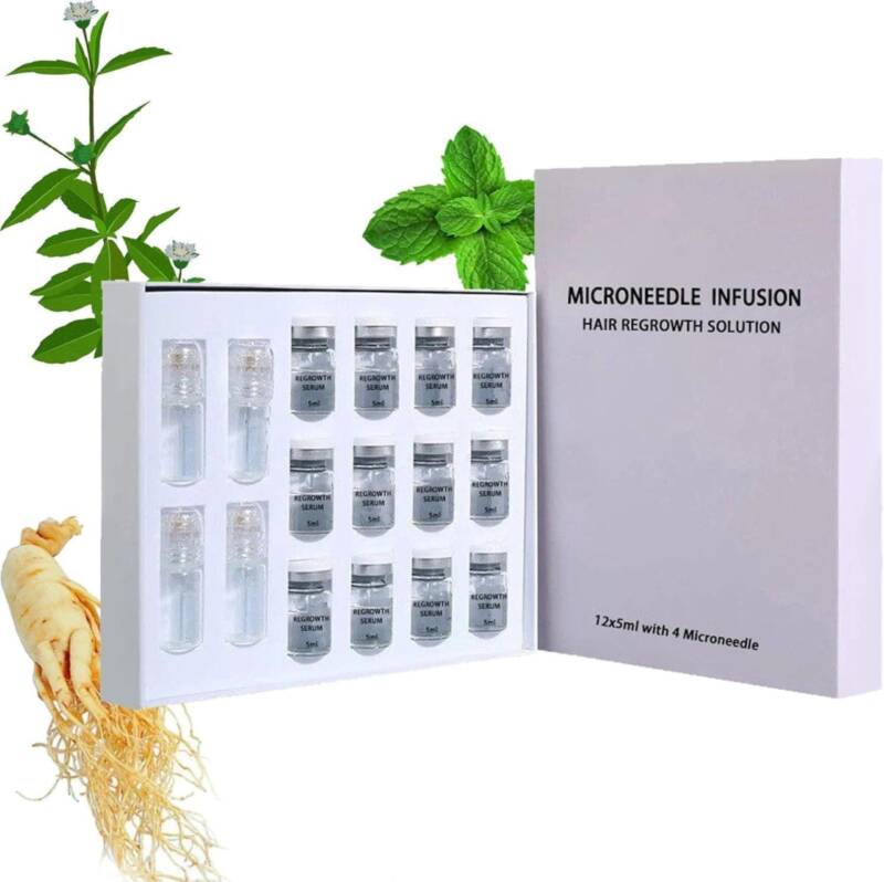 Ser pentru Regenerarea Părului cu Micro-Infuzie – Tratament pentru Scalp, Întărirea Foliculilor și Reducerea Subțierii, 12 fiole × 5 ml