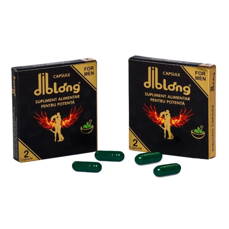 Set 2 bucati-Supliment alimentar Capsule Diblong Ginseng pentru barbati, sub forma de capsule, cu plante care sustin sanatatea sexuala si functia erectila, 2 cutii x 2 buc