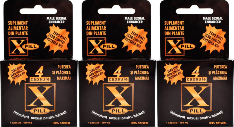 Set 3 Bucati – Stimulent Sexual Barbati X-PILL 4 Capsule