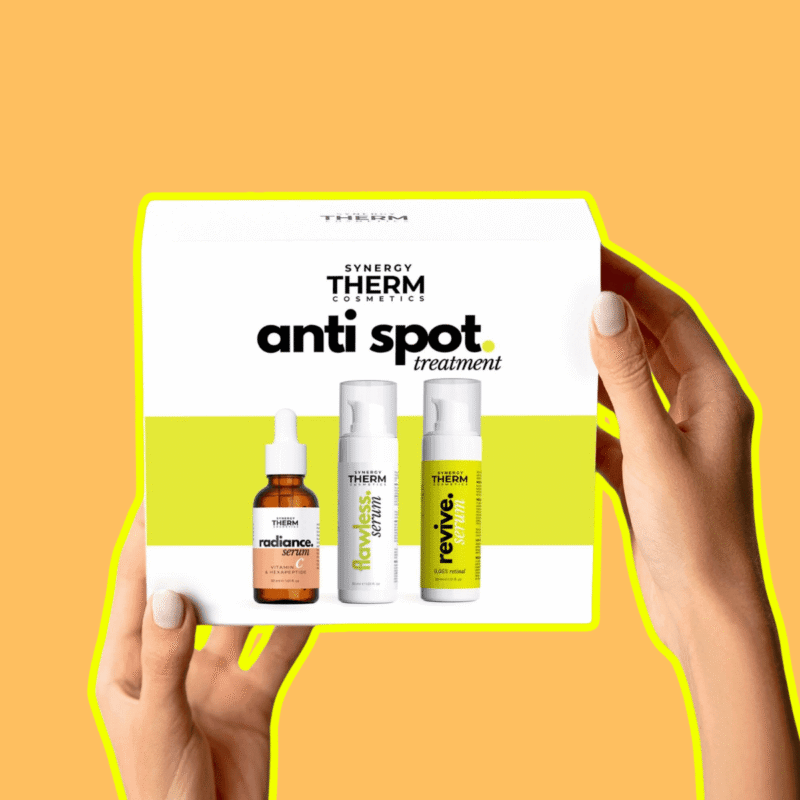 Set anti pete ANTI-SPOT ROUTINE set pentru prevenția și tratarea petelor hiperpigmentare cu ser anti-pete cu Acid Tranexamic și Arbutină, ser antioxid
