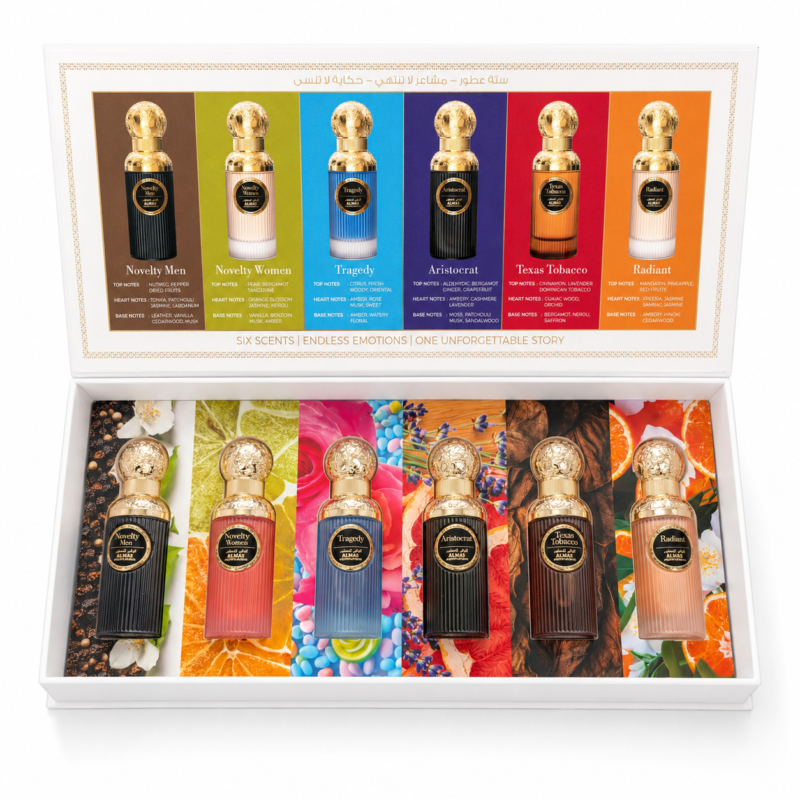 Set Cadou Almas Six Scents – Colecție 6 Parfumuri, Unisex, 30 ml
