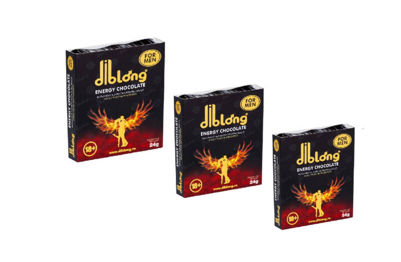 SET: Diblong Energy Chocolate For Men – supliment alimentar pentru bărbați pe bază de ciocolată, cu plante care susțin sănătatea sexuală și funcția erectilă, 3 x 24g – Default Title