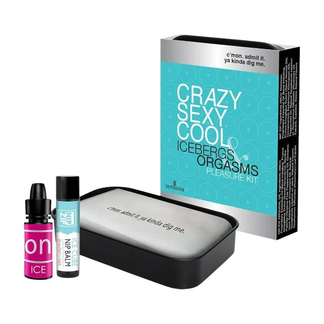 Set SENSUVA Crazy Sexy Cool Pleasure Kit, cu ulei și balsam cu efect de răcire, pentru stimulare clitoris și sâni