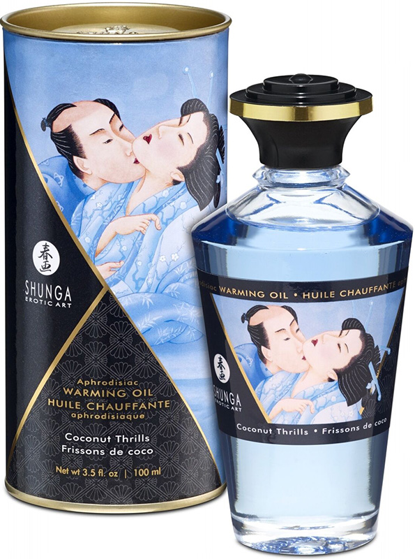 Shunga Ulei Afrodisiac cu Efect de Incalzire – Cocos 100 ml