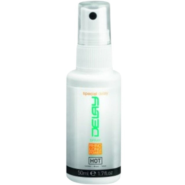 Spray intim HOT Delay Spray – Rhino Long Power, pentru întârzierea ejaculării, cu efect de răcire, 50 ml