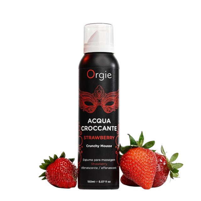 Spuma Orgie – Acqua Croccante, pentru masaj erotic, cu aroma de capsuni, 150 ml