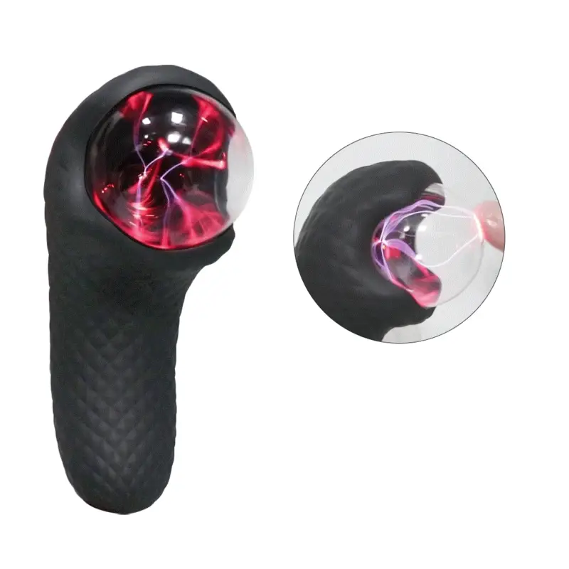 Stimulator Dual Plasma, 10 Moduri Vibratii, 10 Moduri Statice, Silicon, Negru, 13.2 cm, Passion Labs