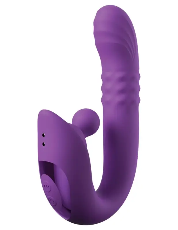 Stimulator Harmoni Pro, 4 Motoare, Functii Multiple, Silicon, USB Magnetic, Silicon, Mov, 17.8 cm