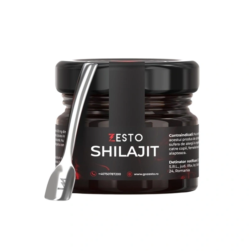 Supliment Alimentar Unisex Zesto Shilajit pentru Energie, Vitalitate, Potenta, 20 gr