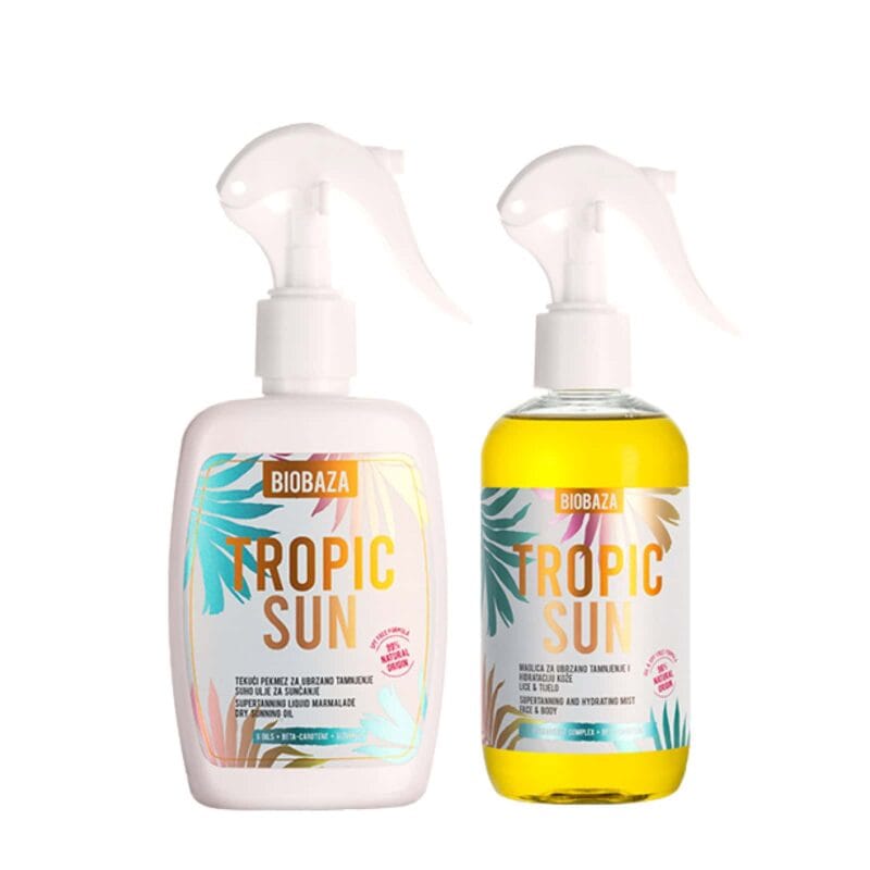 Tropic Ulei pentru bronzat + Mist pentru hidratare și bronzat BIOBAZA