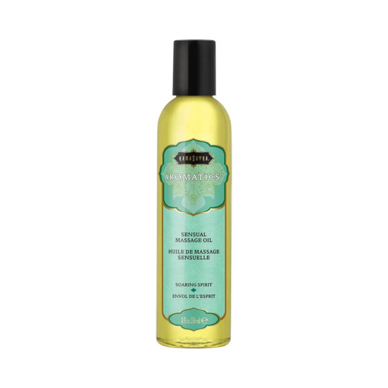 Ulei de masaj KAMASUTRA AROMATICS Soaring Spirit, cu aromă de portocală, lămâie și mentă, 236 ml