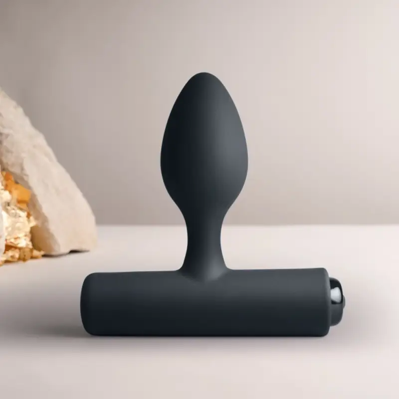 Vibrator Anal NOVA Solaris16 Moduri Vibratii, Silicon, USB Magnetic, Negru, 10 cm