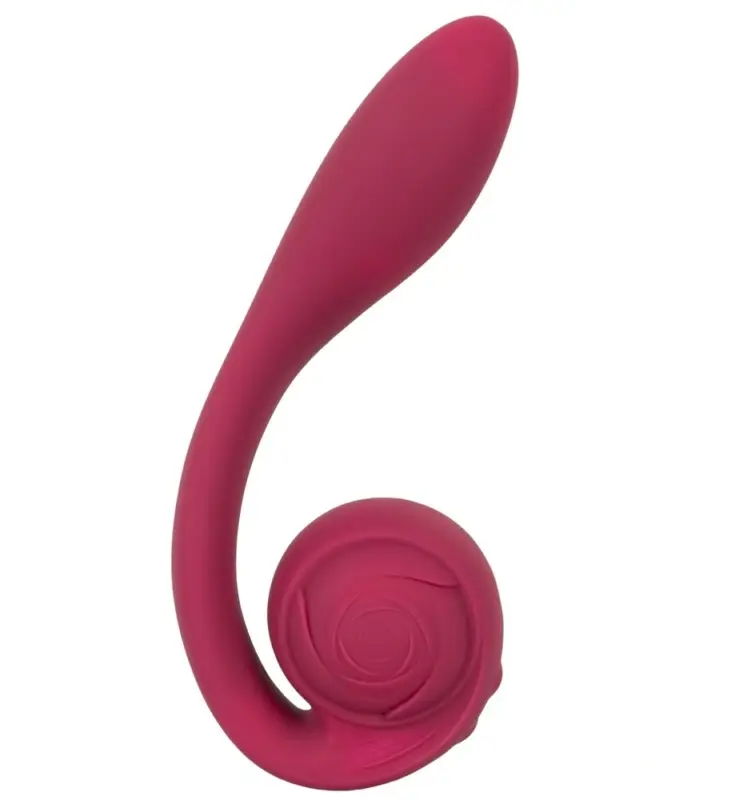 Vibrator Bendable Rosenrot Spot-On, 10 Moduri Vibratii, Silicon, USB, Rosu, 20.1 cm