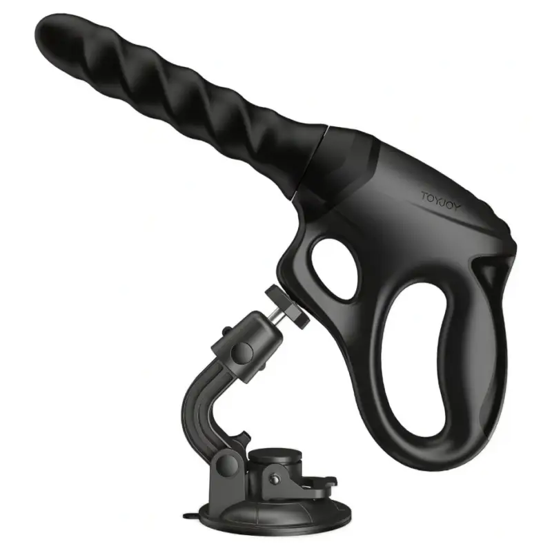 Vibrator Cadence PRO+ Gun cu Ventuza, Vibratii, Rotatii, Impingere, Silicon, USB, Negru