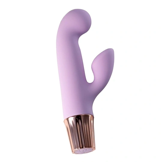 Vibrator Crushious Mellow Cony Mini Rabbit, 10 Moduri Vibratii, Silicon+ABS, USB, Lila, 13,5 cm