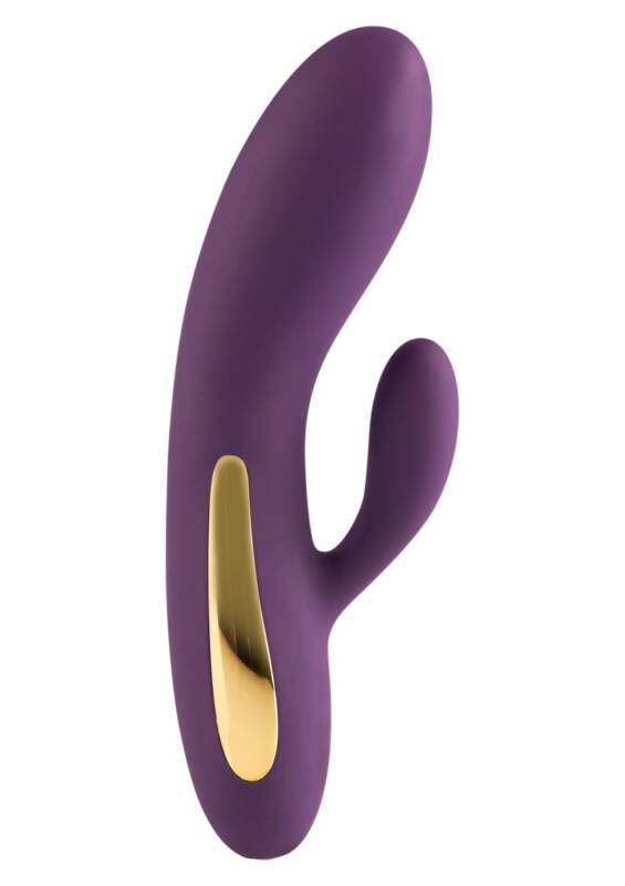 Vibrator Iepuras Splendor, 7 Moduri Vibratii, Silicon, USB, Mov, 17 cm