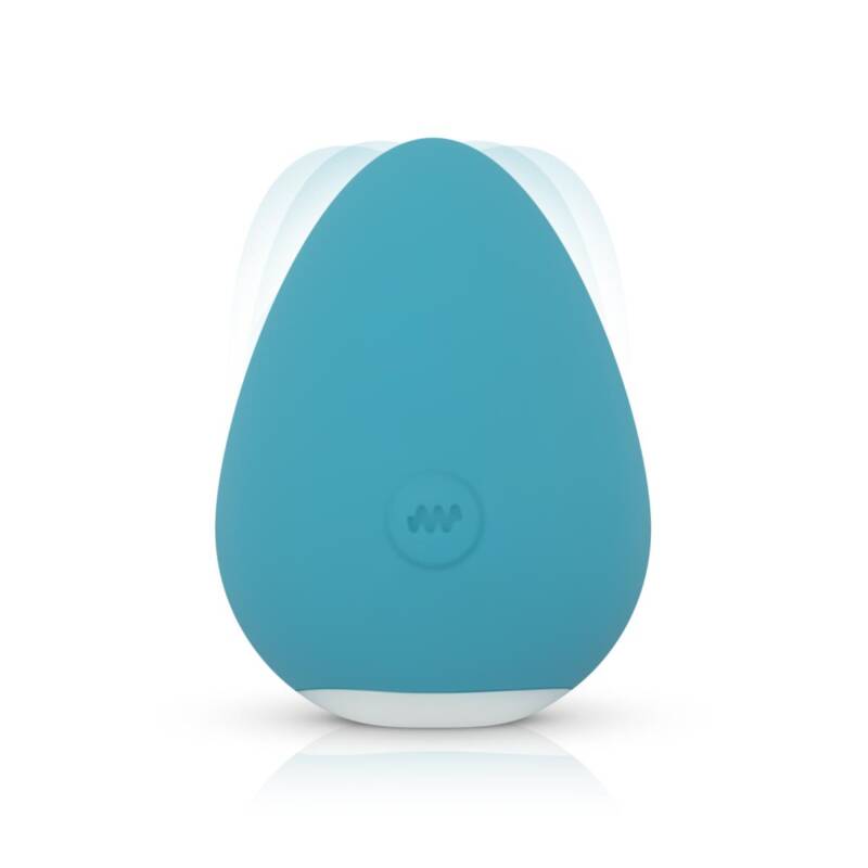 Vibrator Lay-on Carla, 10 Moduri Vibratii, Silicon, USB, Turcoaz, 6.6 cm