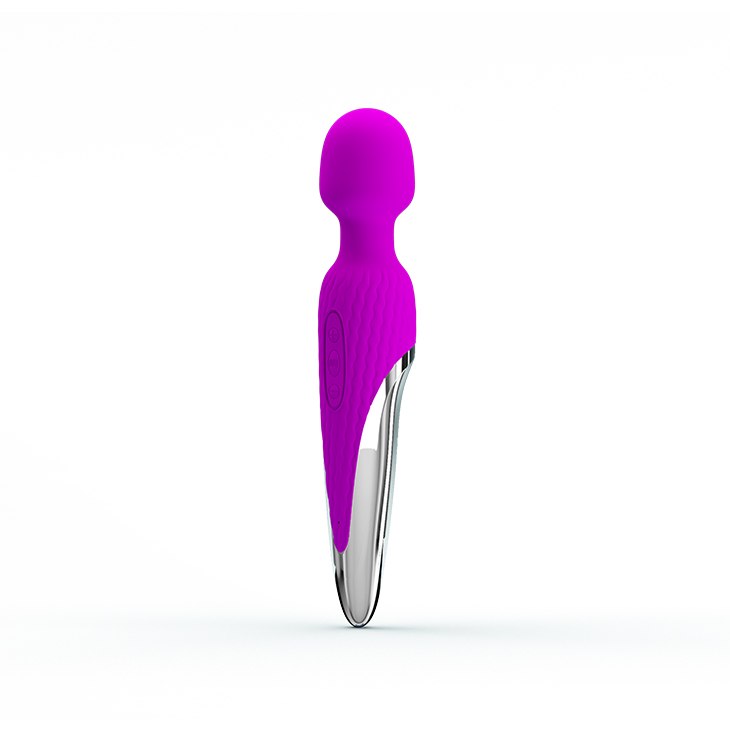 Vibrator Masaj Nathaniel 7 Moduri Vibratii&5 Intensitati Viteza Silicon USB Mov 26 cm