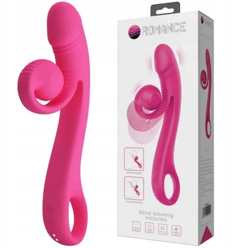 Vibrator Rabbit Beau Snail, 10 Moduri Vibratii, Silicon, USB Magnetic, Roz, 23 cm