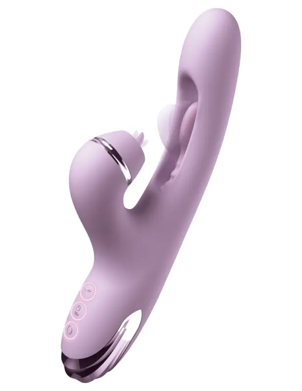 Vibrator Rabbit G-Touch Pulse Pro, 3 Motoare Puternice, Functii Multiple, Silicon, USB Magnetic, Lila, 23.4 cm