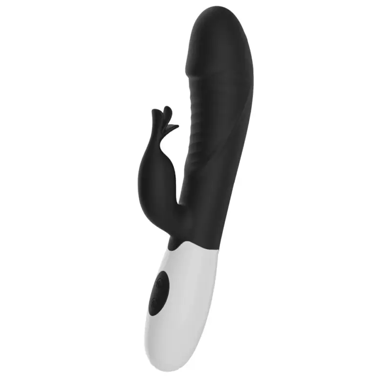 Vibrator Rabbit Rasmussen 30 Moduri Vibratii, Silicon, Negru, 19.8 cm