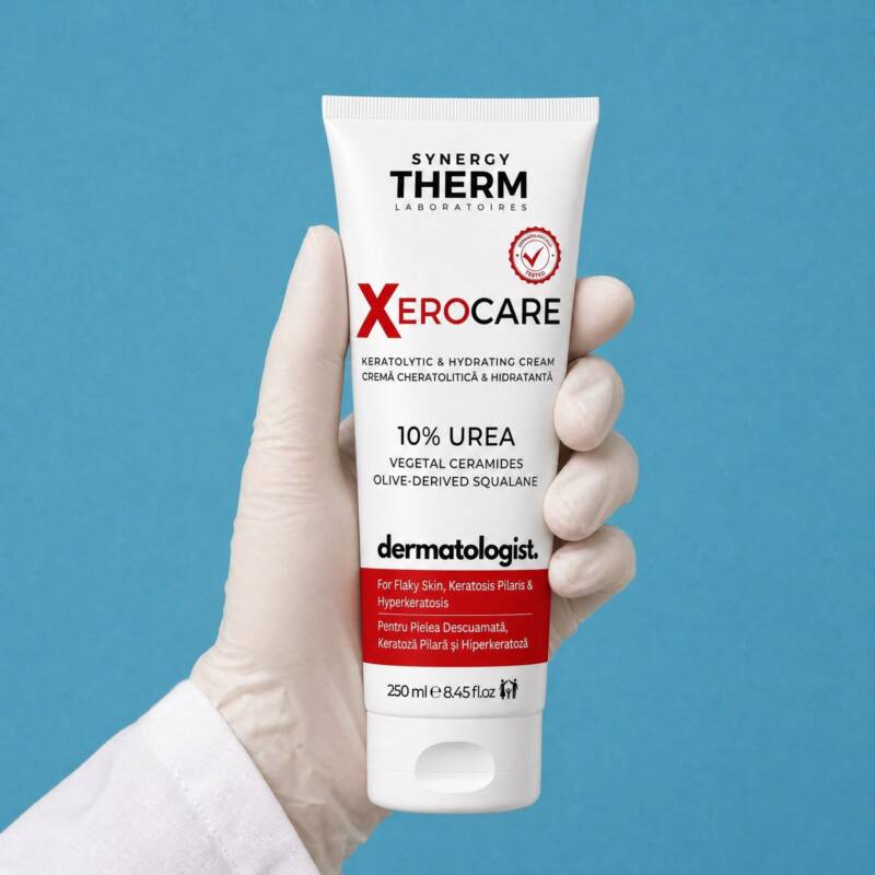 Xerocare Cremă Hidratantă Și Ușor Keratolitică Cu 10% Uree, Ceramide Vegetale Și Squalan Din Măsline – 250ml
